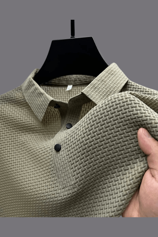 Men's Lightweight Breathable Waffle Knit Polo